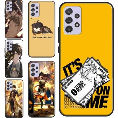Zhongli Genshin Impact Case For Samsung Galaxy A51 A71 A11 A31 A20e A21S A10 A30 A50 A70 A12 A32 A52 A72 Cover
