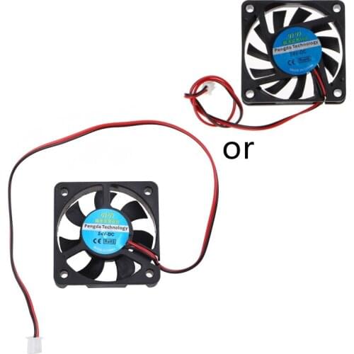 DC 24V 2-Pin 60x60x10mm PC Computer CPU System Sleeve-Bearing Cooling Fan 6010