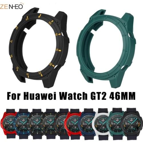 TPU Protective Cover Case For Huawei Watch GT2 46mm Smart Watch Protector Shell Edge Anti-fall Protection Sleeve For GT2 46mm