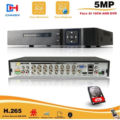 16 Channel AHD DVR 4MP 16CH AHD/CVI/TVI DVR 4M CCTV Video Recorder Hybrid DVR NVR HVR 5 In 1 DVR for surveillance System