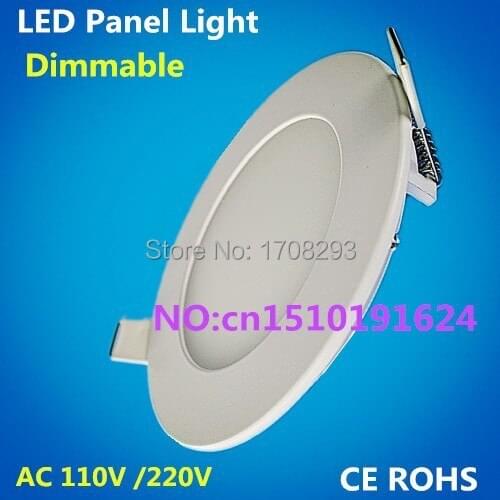 20pcs/lot Dimmable 9W12W15W Round led panel ultra thin ceiling light AC110~240V for kitchen bathroom lighting Brazil