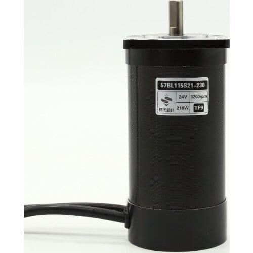24VDC Nema 23 Motor Brushless 210W 3000rpm 57mm Brushless DC Motor Body length 115mm