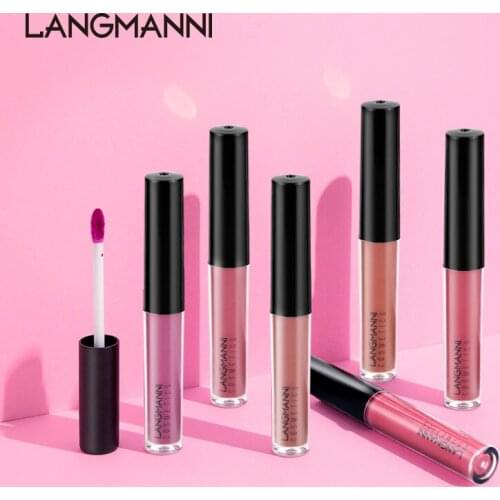 4pcs / Set High Gloss Silky Smooth Lip Gloss Lasting Moisturizing Waterproof Non-stick Cup Lip Glaze Makeup Gift Box Set SSwell