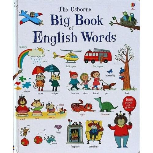 The Big Book of English Words learning famous picture borad book for kids boys girls gifts Books early education