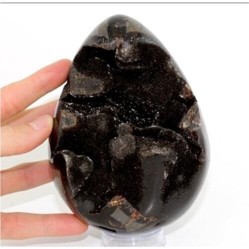 Large Septarian Nodule / Dragon Egg w/ Druzy Aragonite ( Madagascar) Natural Crystal Specimen