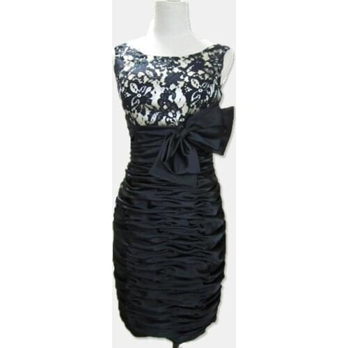 RSE800 Black Sheath Mother Of The Bride Short Dress