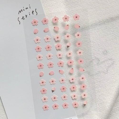 Sonia sakura pink cherry blossom nail sticker girls' makeup decortive paper scrapbooking flower die cutting stickers DIY use