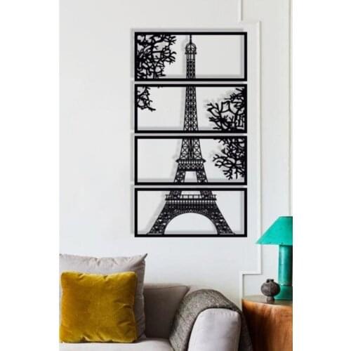 Paris Eiffel Tower Wooden Decorative Wall Chart, Laser Cut