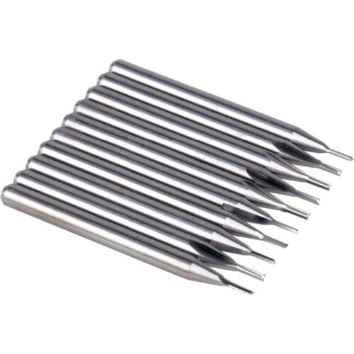 10pcs 3.175mm CED 1.0mm CEL 4mm Straight Slot Bit Wood Cutter CNC Solid Carbide Two Double Flute Bits CNC Router Bits