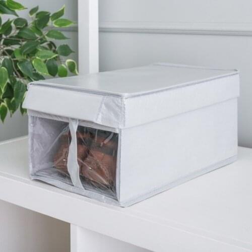 Shoe Storage Box With Window Cover Multi-Purpose Organizer Home Decoration