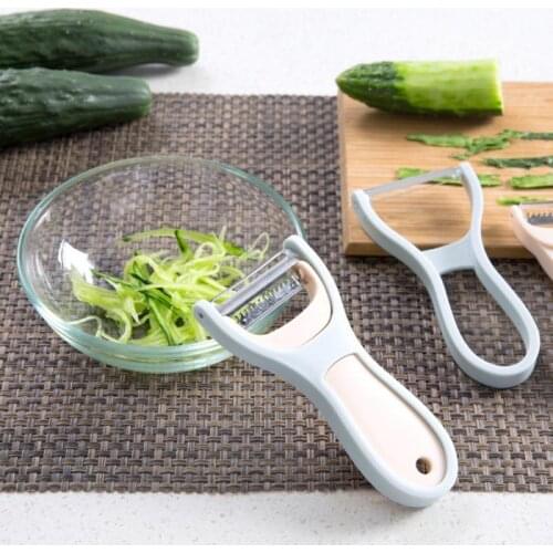 Creative Stainless Steel Paring Knife Kitchen Multi-Function Planing Knife Fruit Planing Knife Peeler Grater Two in one knife