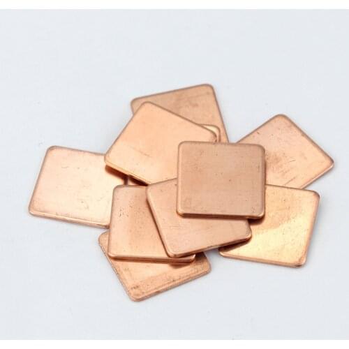5Pcs 15*15MM Pure Copper Sheet Plate Strip Shim Thermal Pad Heatsink Sheet For CPU Repair Tool