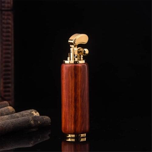 Metal Gas Lighter Novelty Creative Windproof Inflatable Butane Lighter Oblique Fire Pipe Lighter Camping Gadget For Men Gift