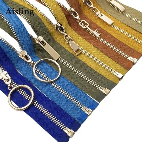 1Pcs 60CM/ 85CM Open-End Metal Zippers Eco-friendly Zipper Zip For DIY Sewing Down Coat Garments Zipper Accessories Tools P040