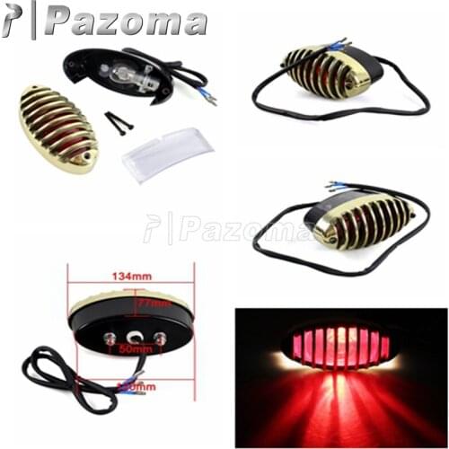 Motorcycle 12V Light Bulb E-mark Taillight Stop Brake Light Streetfighters for Harley Bobber Chopper Cafe Racers