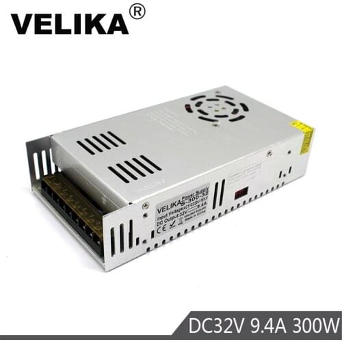 Variable Power Supply 32V 9.4A 300W Switch Driver Transformer AC110V 220V to DC32V Power Adapter for CNC CCTV Stepper Motor