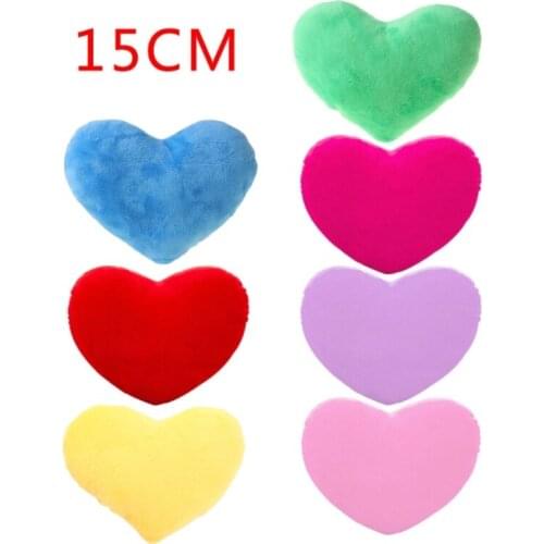 15cm Heart Shape Pillow Decorative Throw Pillow PP Cotton Soft Creative Doll Lover Gift