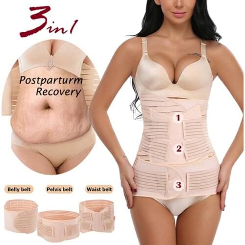 Miss Moly 3in1 Postpartum Slimming Belt For Post Partum Women Body Recovery Shapewear Belly Control Bandage Breathable Corset