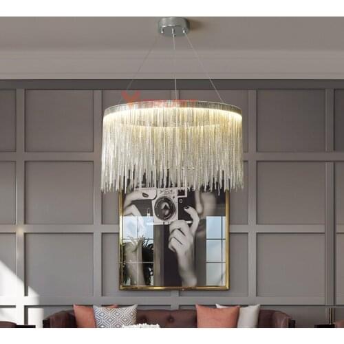 Luxury Chandeliers Nordic Lights Lamps Chain Chandelier Hanging Home Restaurant Fixtures Living Room Bedroom Dining Art