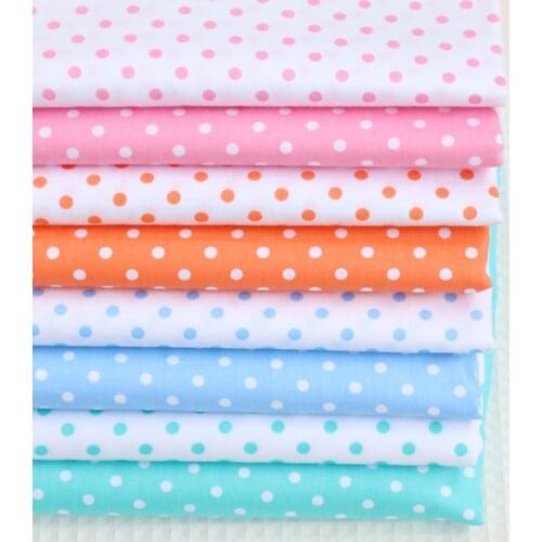 Polka Dot Series 100% Cotton Printed Fabric For Quilting Kids Patchwork Cloth DIY Sewing Fat Quarters Material For Baby&Child