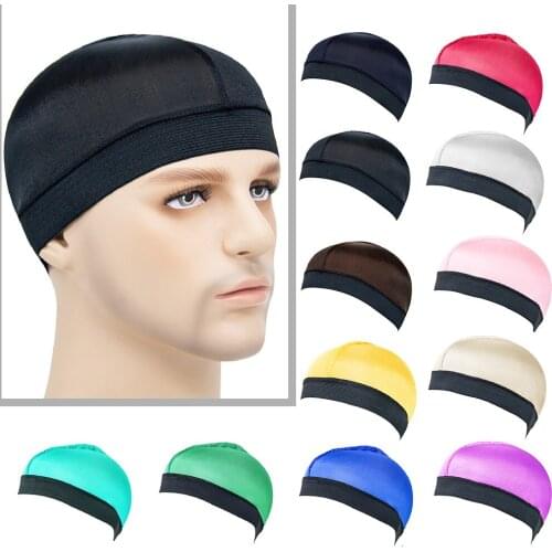 Silky Breathable Bottoming Wig Cap Dome Cap Wide-brim Elastic Round Cap Wave Cap Wig Bands