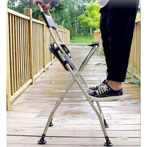 Stainless Steel Bridge Fishing Chair Folding Fishing Chair Lift Raft Fishing Chair Portable High Stool Bridge Fishing Stool