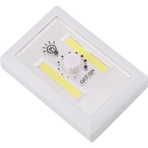 Ultra Bright COB LED Wall Night Light Magnetic Closet Lamp Battery Operated Adjustable Rotary Switch for Garage Closet