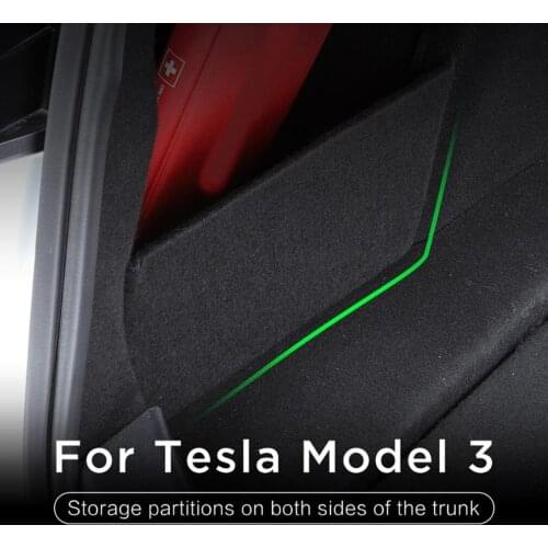 Interior Trunk Storage Storage Partition Surface Layer Velvet Lining Material Expansion Capacity Board For Model 3