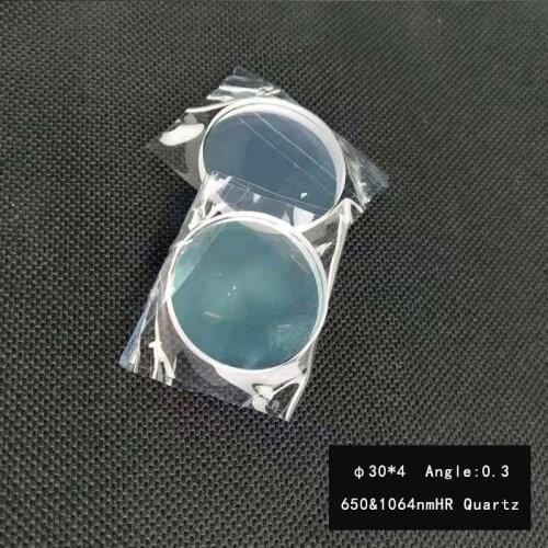 Weimeng Wedge mirror φ 30*4mm Wedge angle 0.3 and 60 degree 650&1064nm HR coating quartz material for laser machine