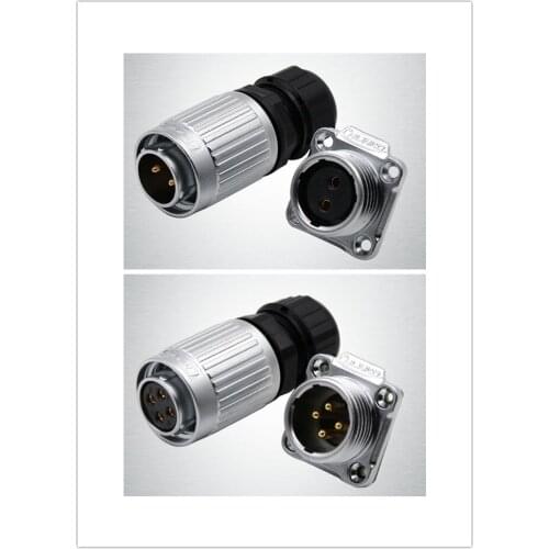 YW20 Aviation Air Plug Socket Power Connector M20 Metal Shell DC Jack Cable Male Plug Female Socket Screw Connector