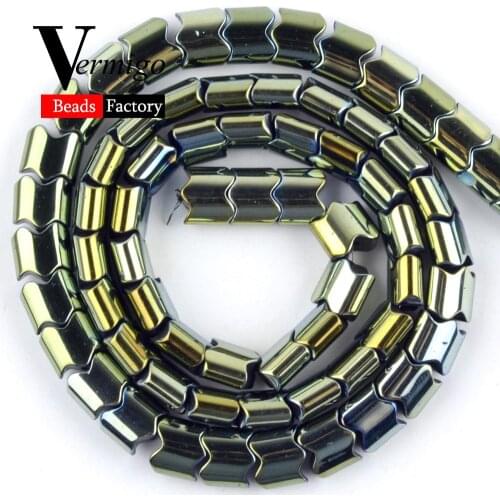 Green Wave Shape Hematite Beads Natural Stone For Jewelry Making DIY Necklace Bracelet Loose Beads 5x4mm 6x5mm 8x8mm 15"