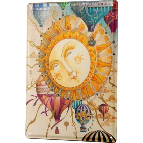 SINCE 2004 Tin Sign Metal Plate Decorative Sign Home Decor Plaques Metal Poster Gothic hot air Balloon Sun Dream World Vintage