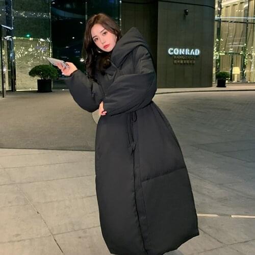 Winter Clothes Women Hooded White Duck Down Coats Famale Long Thicken Jackets Woman Korean Style Overcoats Ropa Invierno SQQ148