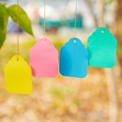 100Pcs/Bag Plant Tags Waterproof Gardening Nursery Marker Sign Hanging Tags Plastic Vibrant Color Hanging Plant Markers for Yard