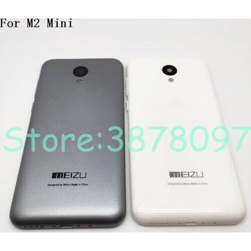 100% Original 5.0 inch New Battery Door Back Cover Housing Case For MEIZU M2 Mini With Camera Lens with Power Volume Buttons