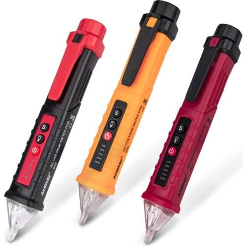 12-1000V AC Digital Non-Contact LED Alert Voltage Tester Pen Meter Tester Meter adjustable Electric Current Volt Test Pencil