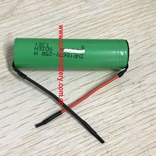 18650 INR18650-25RM 25R 25RM battery with lead wires 1s1p battery pack pos machine portable miner light alertor bluetooth audio