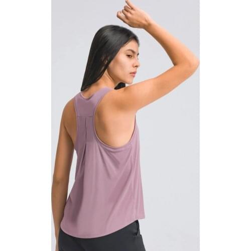NWT 2021 Women Loose Tank Open Up Tank Running Workouts Clothes Yoga Tank Tops Stretch Sexy Blouse Gym Tank Sports Vest