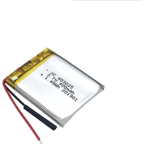3.7V 400mAh 403035 Rechargeable Lithium Polymer Li-Po li ion Battery Lipo cells For MP3 MP4 GPS Electric Toy Massage Instrument