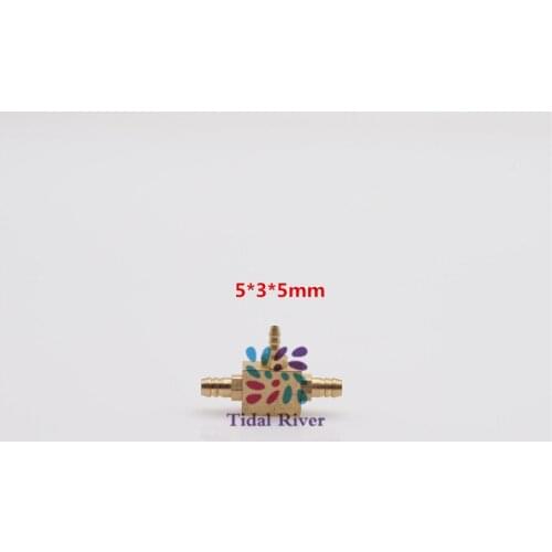 5/Pcs Dental Lab Valve Copper Tee Dental Accessory 5*5*3mm For Dentistry Clinic