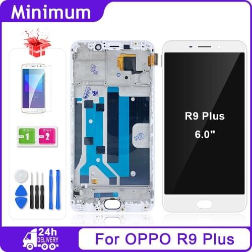 6.0" For OPPO R9 Plus LCD Display Touch Screen Digitizer Assembly With Frame Replacement Parts For OPPO R9Plus X9079