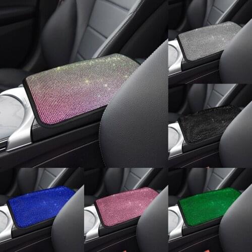Glitter Car Armrest Cover Accessories for Girls Auto Protector Auto Bling Woman Car Accessories