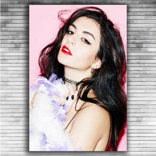 Charli XCX Music Singer Star 5 Silk Fabric Wall Poster Art Decor Sticker Bright