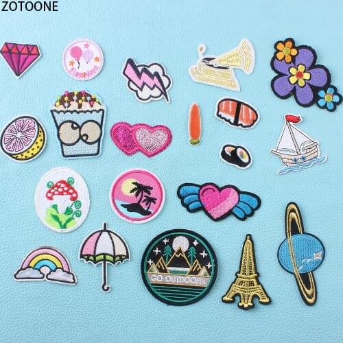 ZOTOONE Colorful Stylish Circle Clothing Patches Stickers on Clothes Appliques for Childrens Crafts Patch Garment Applications