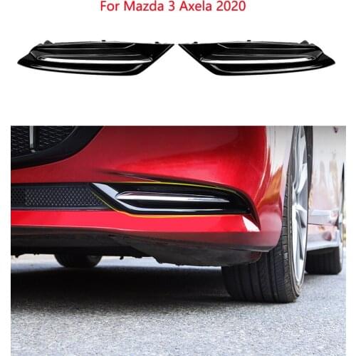 For Mazda 3 Axela 2020 Front fog lamp frame Fog lamp decoration retrofit kit accessories Car Styling 2PCS