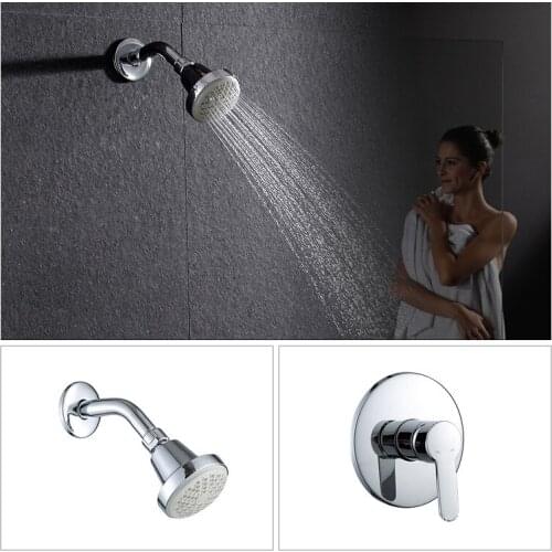 Bathroom Shower Set Wall Mounted Cold Water Tap Concealed Nozzle Shower Set Rainfall Rain Shower Head Single Lever for Hotel
