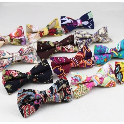 Mens Linen Printed Formal Fashion Bow Ties Man Cashew Nut Flower Apple Rose Solid Neck Bowtie Bowknot Gravatas Necktie Butterfly