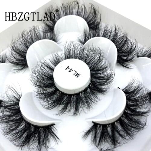 HBZGTLAD New 3D Mink False Eyelashes, New 5 pairs 25mm eyelashes, without cruelty mink eyelashes wholesale