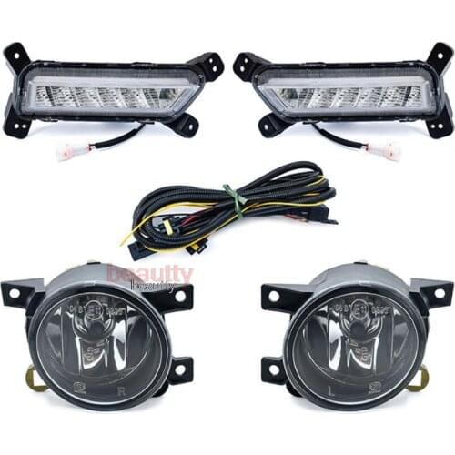 Left+right Install front fog lights, daytime running lights, with wiring harness for great wall wingle 5 wingle 6