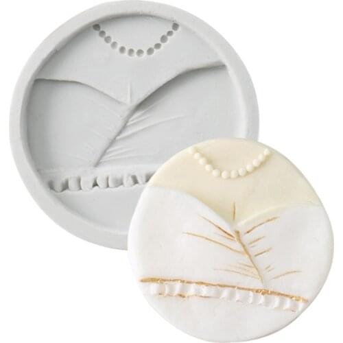 Luyou 1pcs Lady Dress Silicone Mold Fondant Mould Cake Decorating Tools Cake Lace Molds, Sugarcraft, Kitchen Accessories FM1634